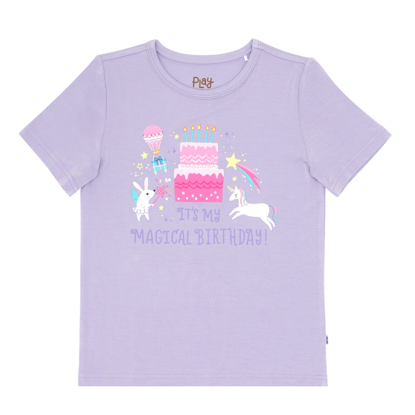 Flat lay image of a Magical Birthday Light Lavender graphic tee