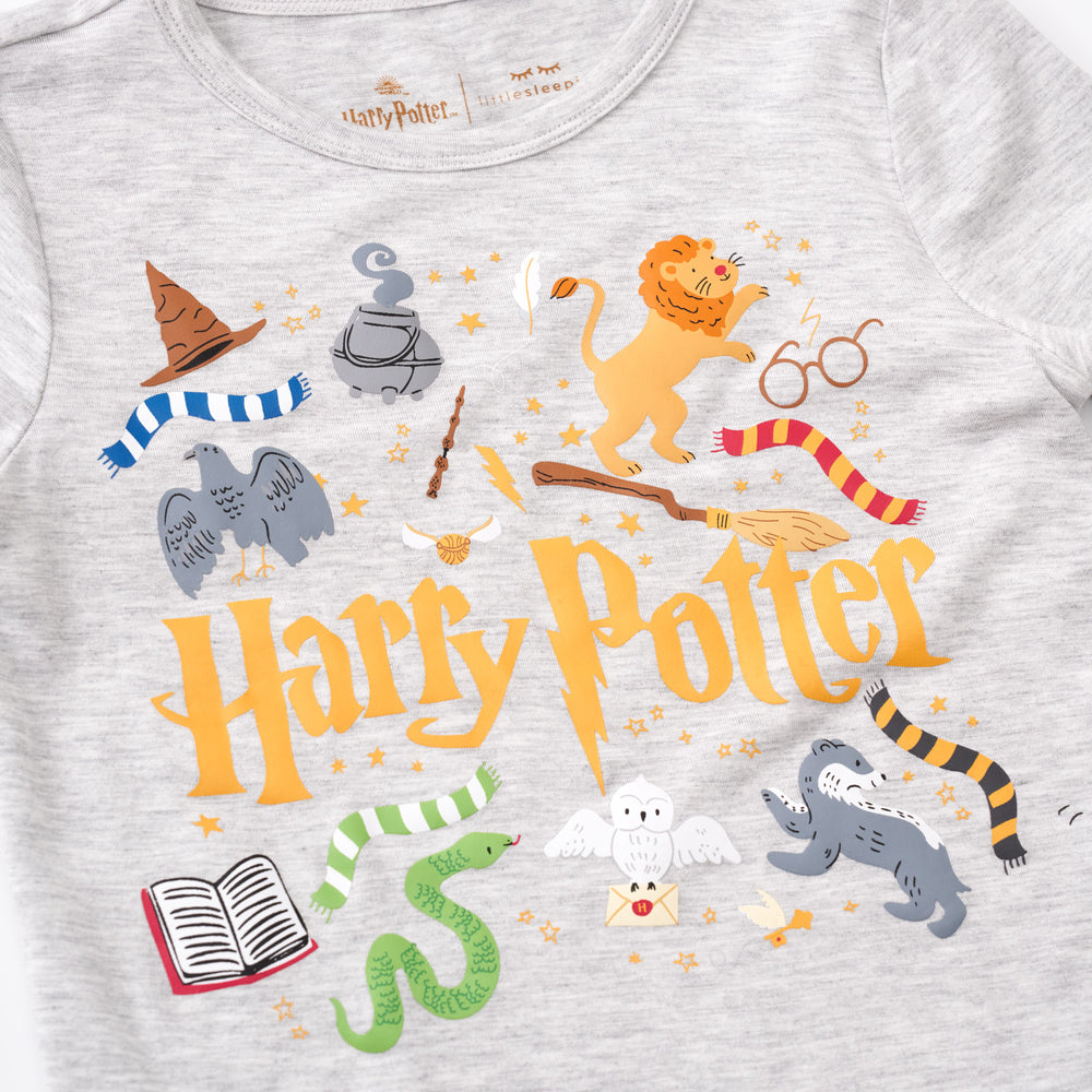 Close up detail shot of a Harry Potter Graphic Tee