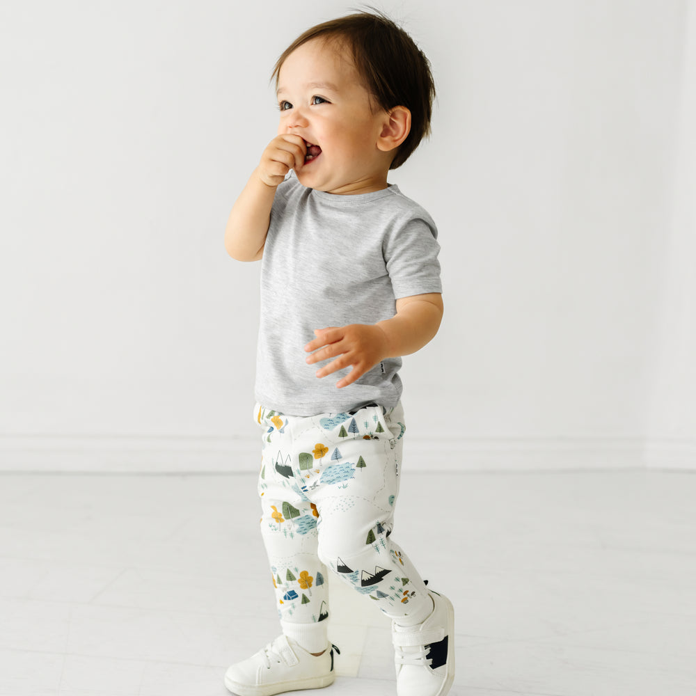 Alternate image of a child wearing Let's Explore joggers and coordinating Play tops