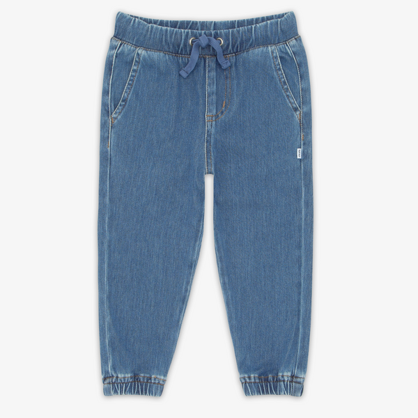 Flat lay image of the Midwash Blue Denim Jogger