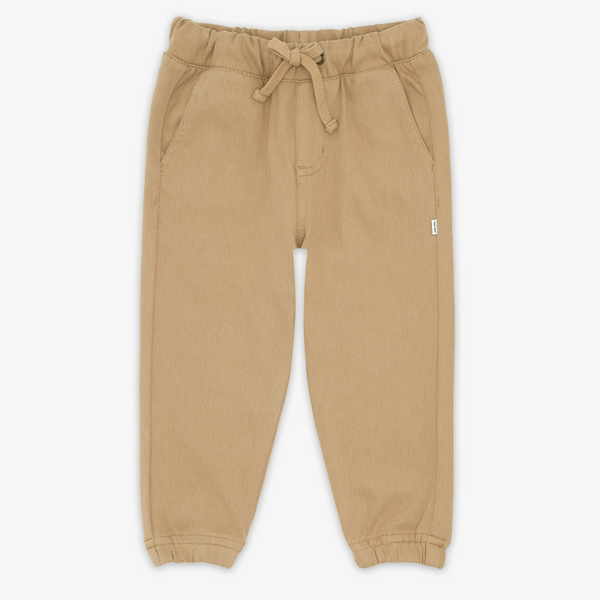 Flat lay image of the Toasted Hazelnut Denim Jogger