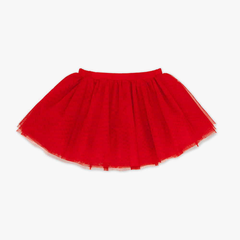 Flat lay of a Candy Red Tutu Skirt