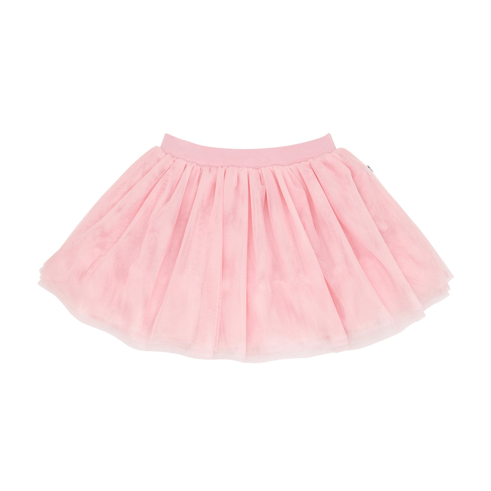 Click to see full screen - Flat lay image of a Pink Blossom tutu skort