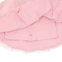 Close up flat lay image of a Pink Blossom tutu skort detailing the hidden shorts