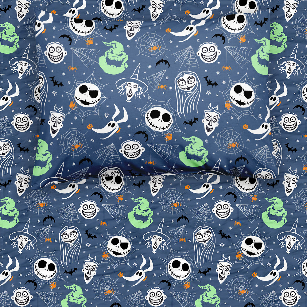 Top view image of the Disney Jack & Crew Twin Sheet Set