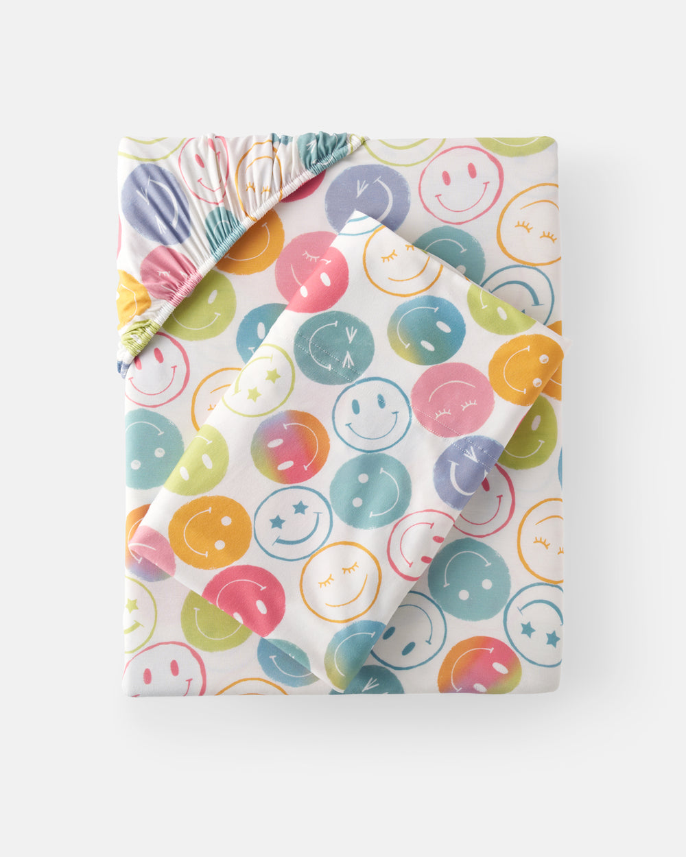Flat lay of the Positive Vibes Twin Sheet Set