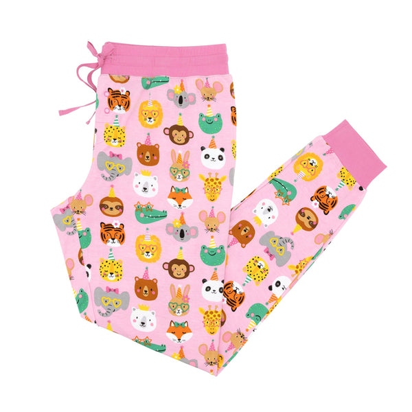 Flat lay image of women's Pink Party Pals pj pants