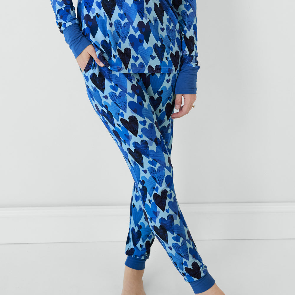 Women's Blue Hearts & Crafts pajama pants.