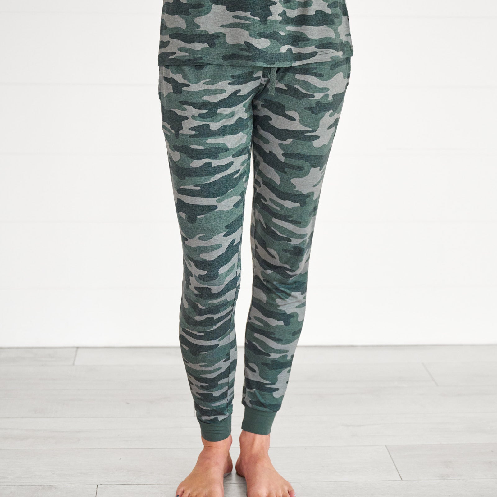 Close up image of the Vintage Camo Women's Pajama Pants