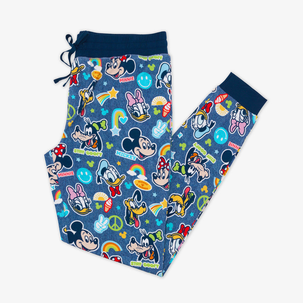 Flay lay of the Navy Disney Mickey's Clubhouse women's bamboo pajama pants 