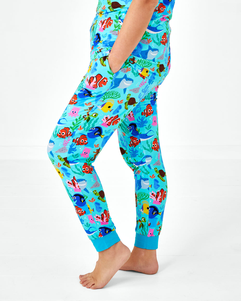 Side view of the Disney Nemo's Reef Women's Pajama Pants
