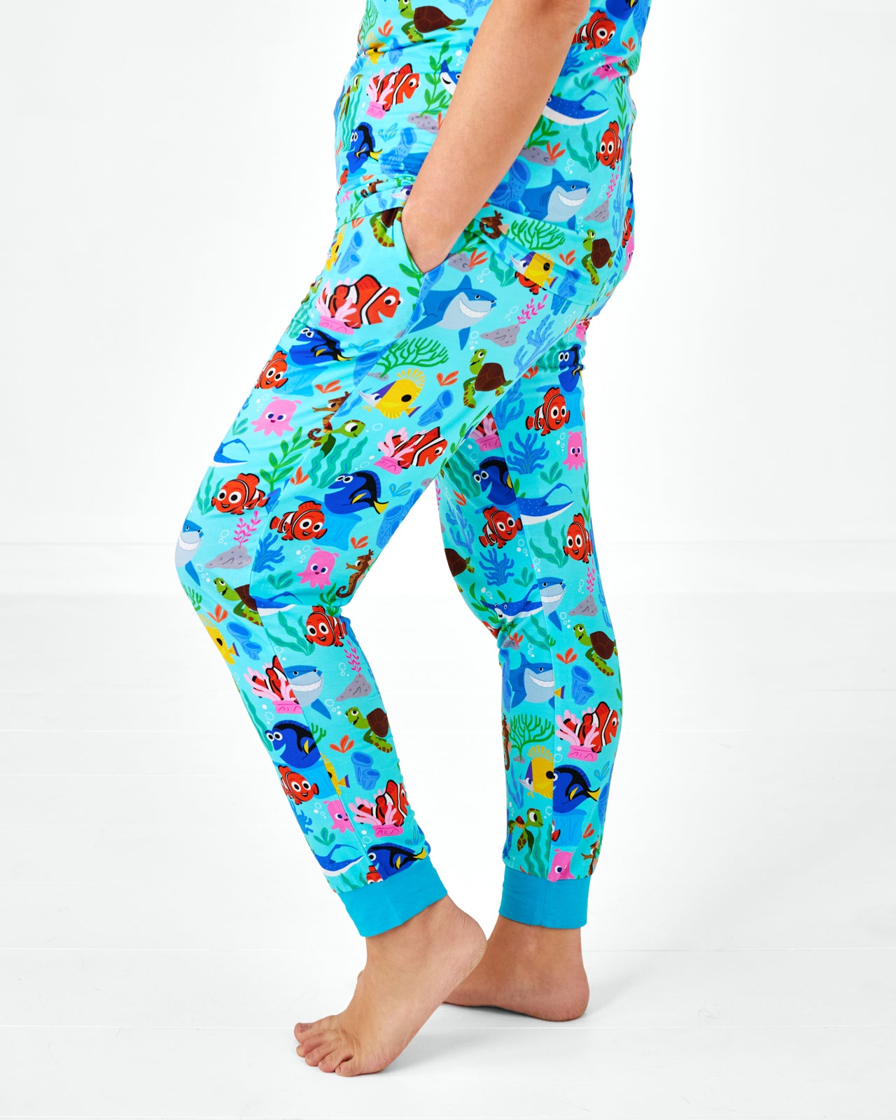 Side view of the Disney Nemo's Reef Women's Pajama Pants