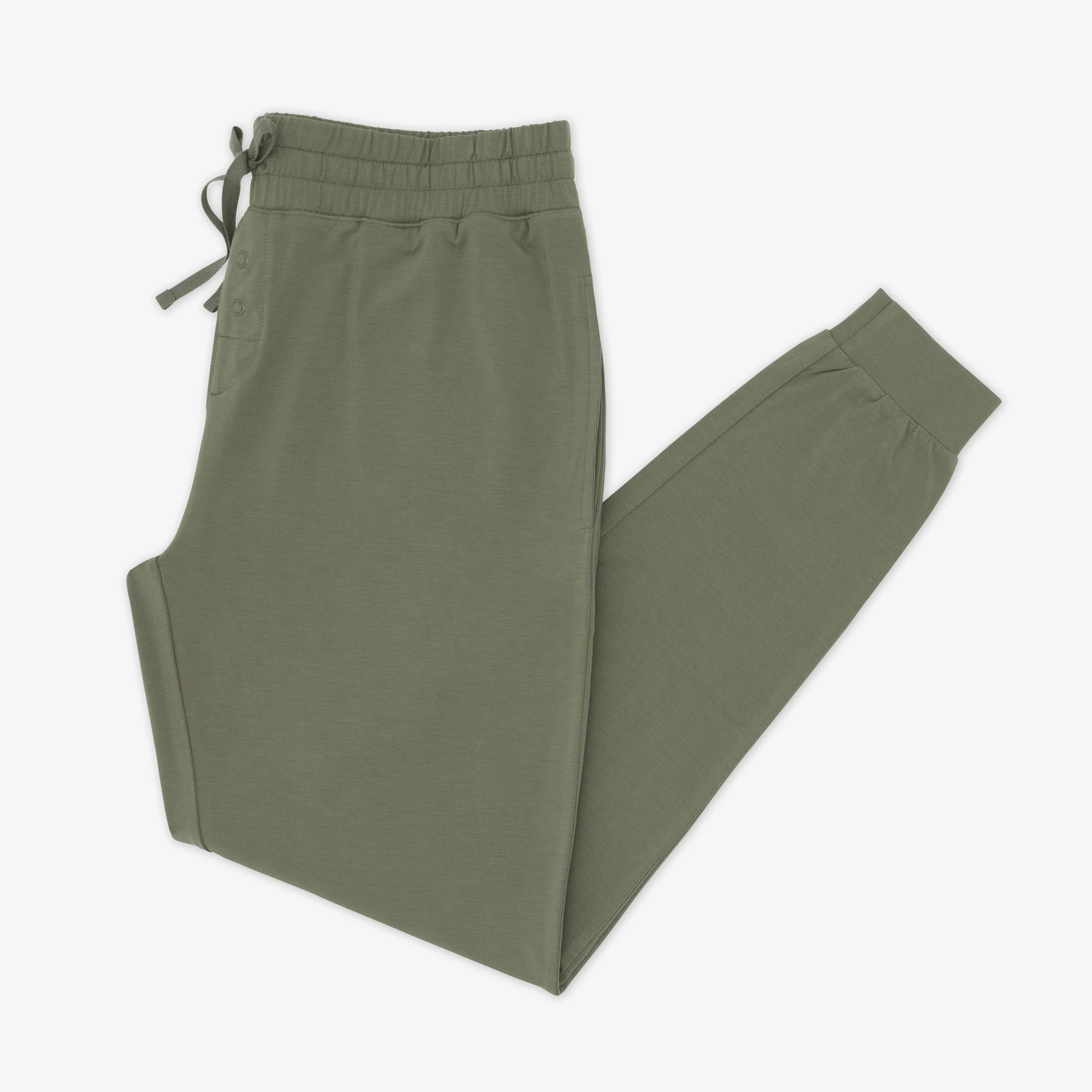 Flat lay image of women's Cozy Olive pants