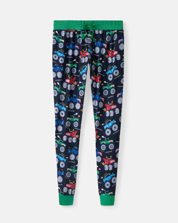 Flat lay of the Monster Truck Madness Women's Pajama Pants