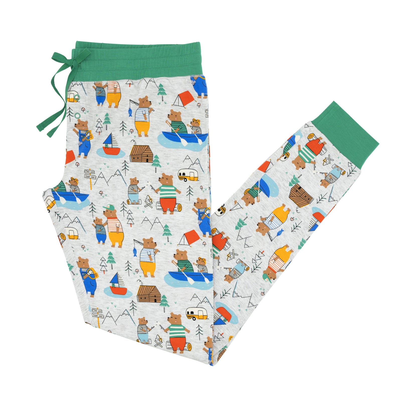 Flat lay image of women's Papa Bear pj pants