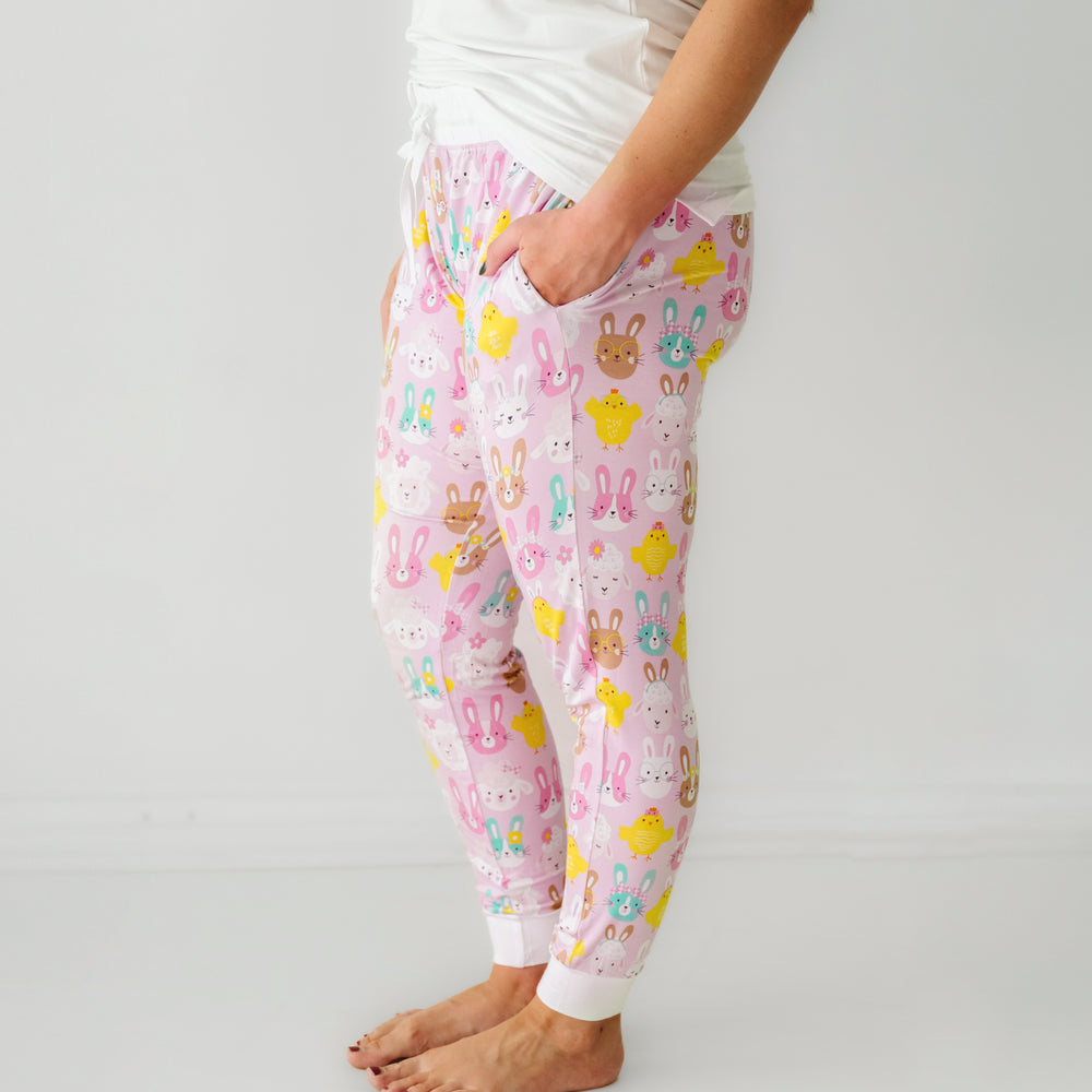 Click to see full screen - Profile image of a woman wearing Pink Pastel Parade women's pajama pants