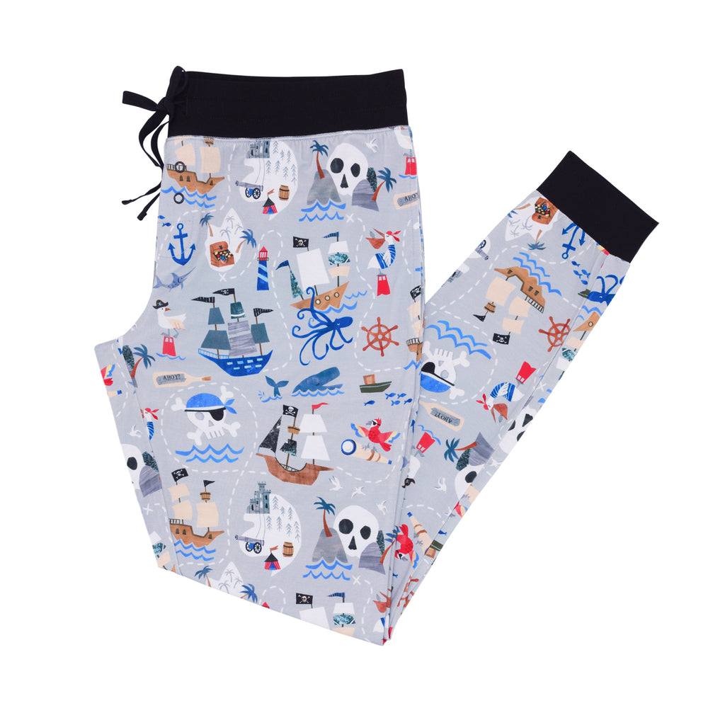 Flat lay image of the Pirate's Map Women's Pajama Pants