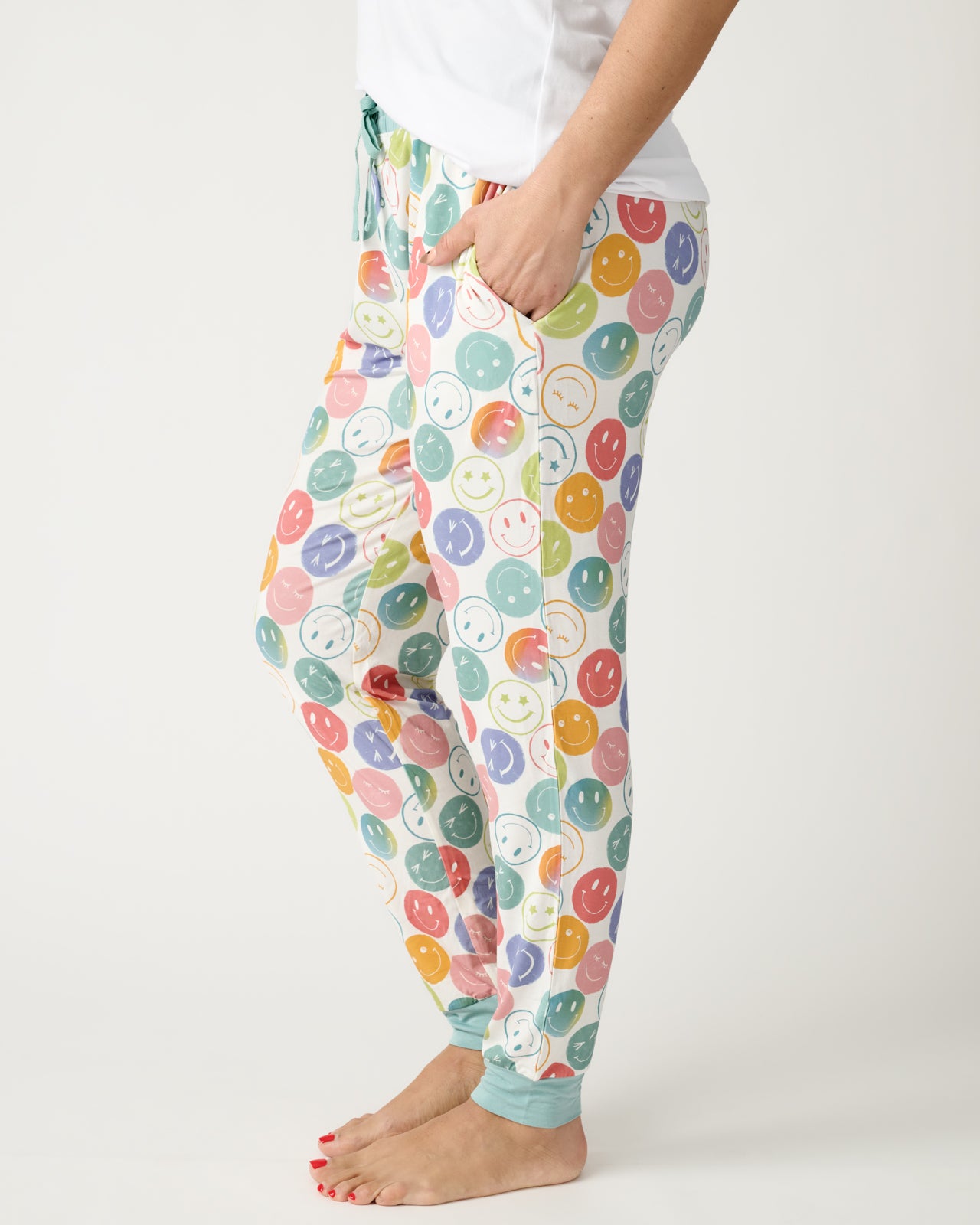 Side view of the Positive Vibes Women's Pajama Pants