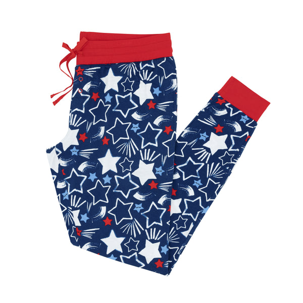 Flat lay image of Star Spangled women's pj pants