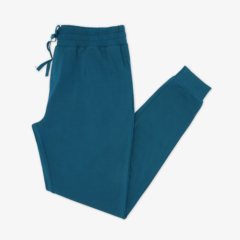 Flat lay image of women's Cozy Twilight Teal pj pants