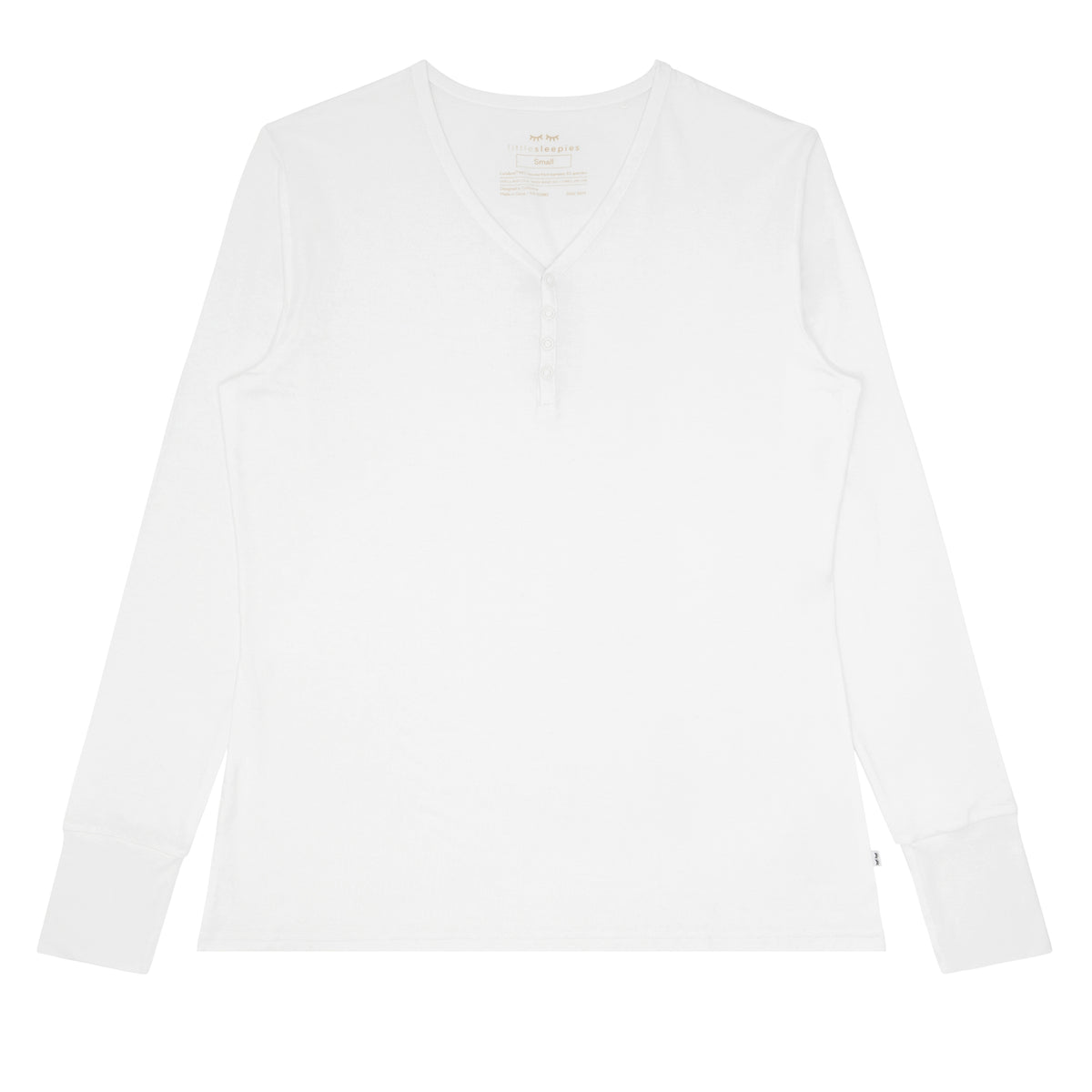 Flat lay image of a Bright White women's pj top