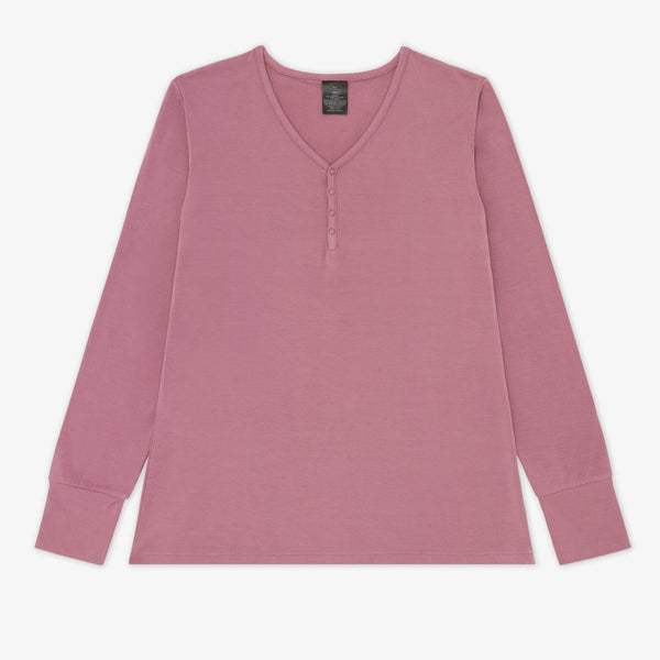 flat lay image of a Cozy Dusty Plum women's pj top