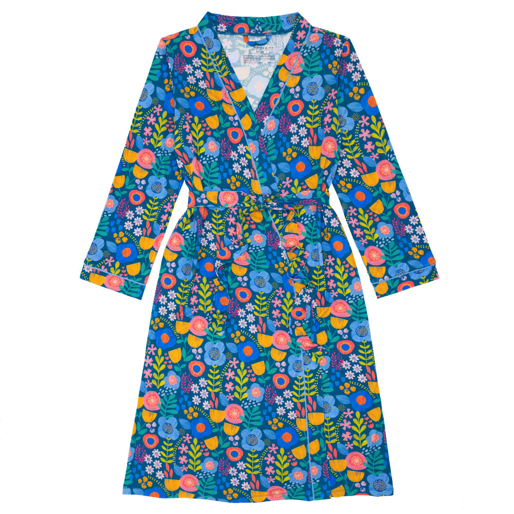Flat lay image of the Folk Floral Women's Robe