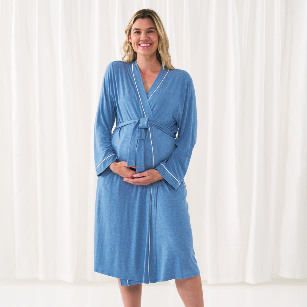 Zohome Paisley di Lino housse de couette – Bleu jean Zohome Paisley di Lino housse de couette – Bleu jean