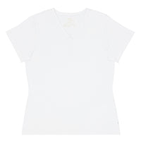 Flat lay image of a Bright White women's short sleeve pajama top