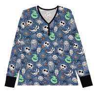 Flat lay image of the Disney Jack & Crew Women's Pajama Top