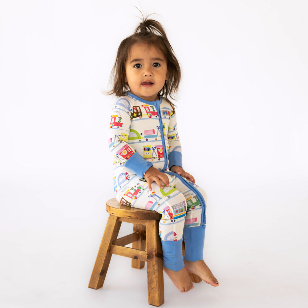 Alternate image of a child sitting wearing an Education Express zippy