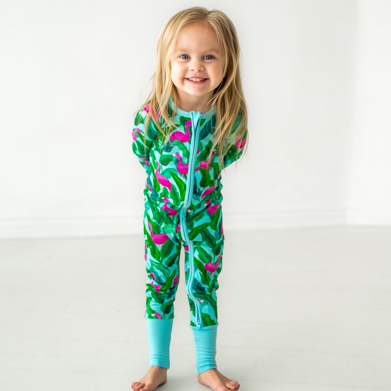 Child wearing a Palm Springs zippy