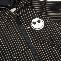 Close up flat lay image of the zipper detail on the Disney Jack Skellington Zip Hoodie