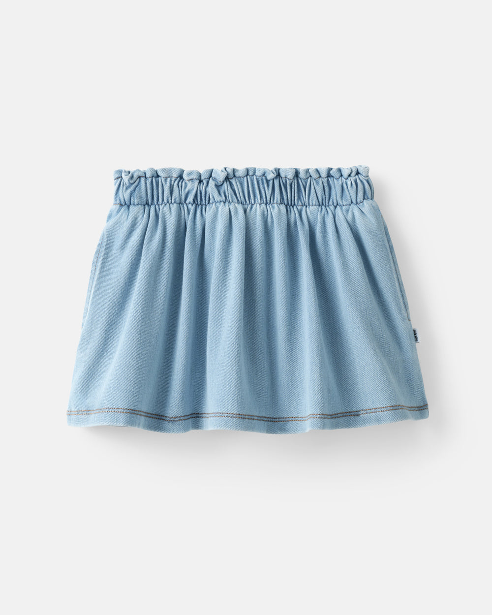 Flat lay of the Light Blue Denim Skort