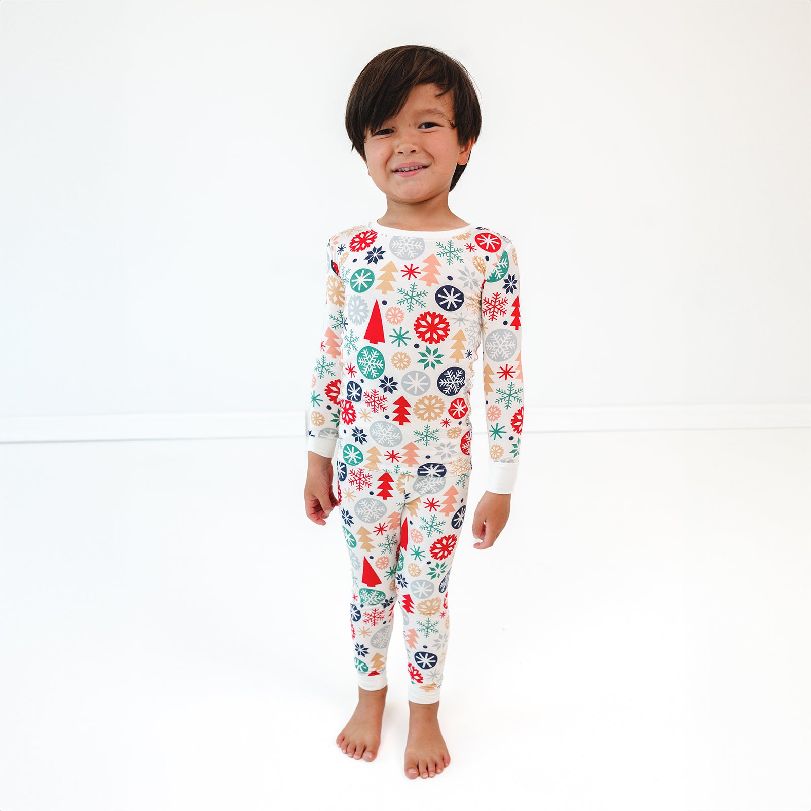 Boy wearing the Modern & Merry Two-Piece Pajama Set