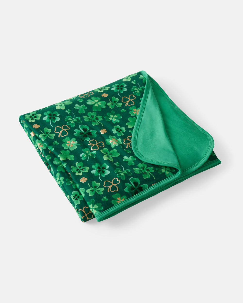 Flat lay of the Clover Cuties Large Cloud Blanket®