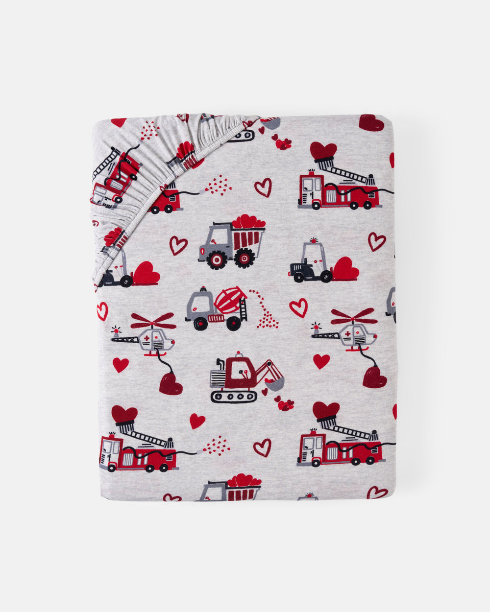 Flat lay of the Loads of Love Fitted Crib Sheet