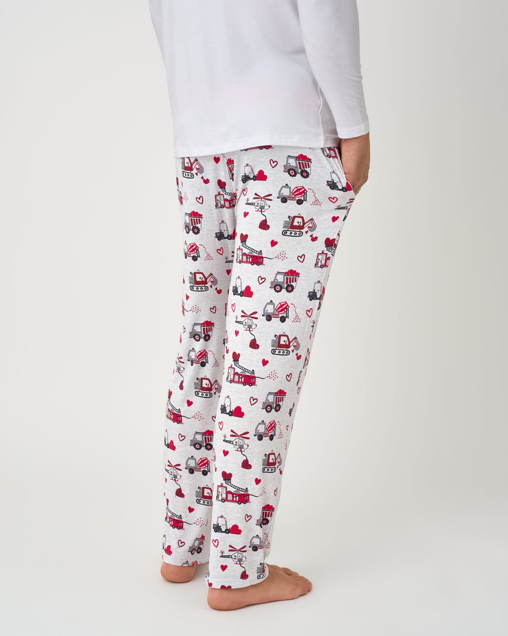 Back view of man wearing the Loads of Love Men's Pajama Pants