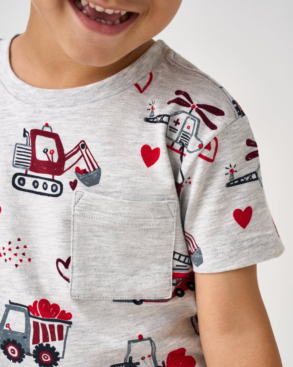 Close up of the pocket detail on the Loads of Love Relaxed Pocket Tee