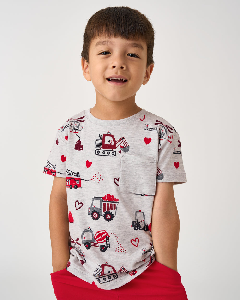 Alternate boy wearing the Loads of Love Relaxed Pocket Tee