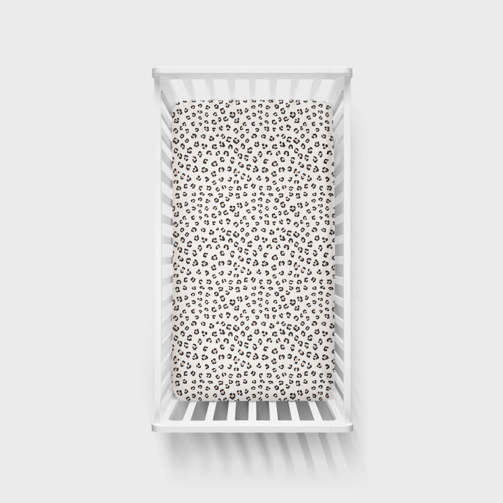 Luxe Leopard Fitted Crib Sheet