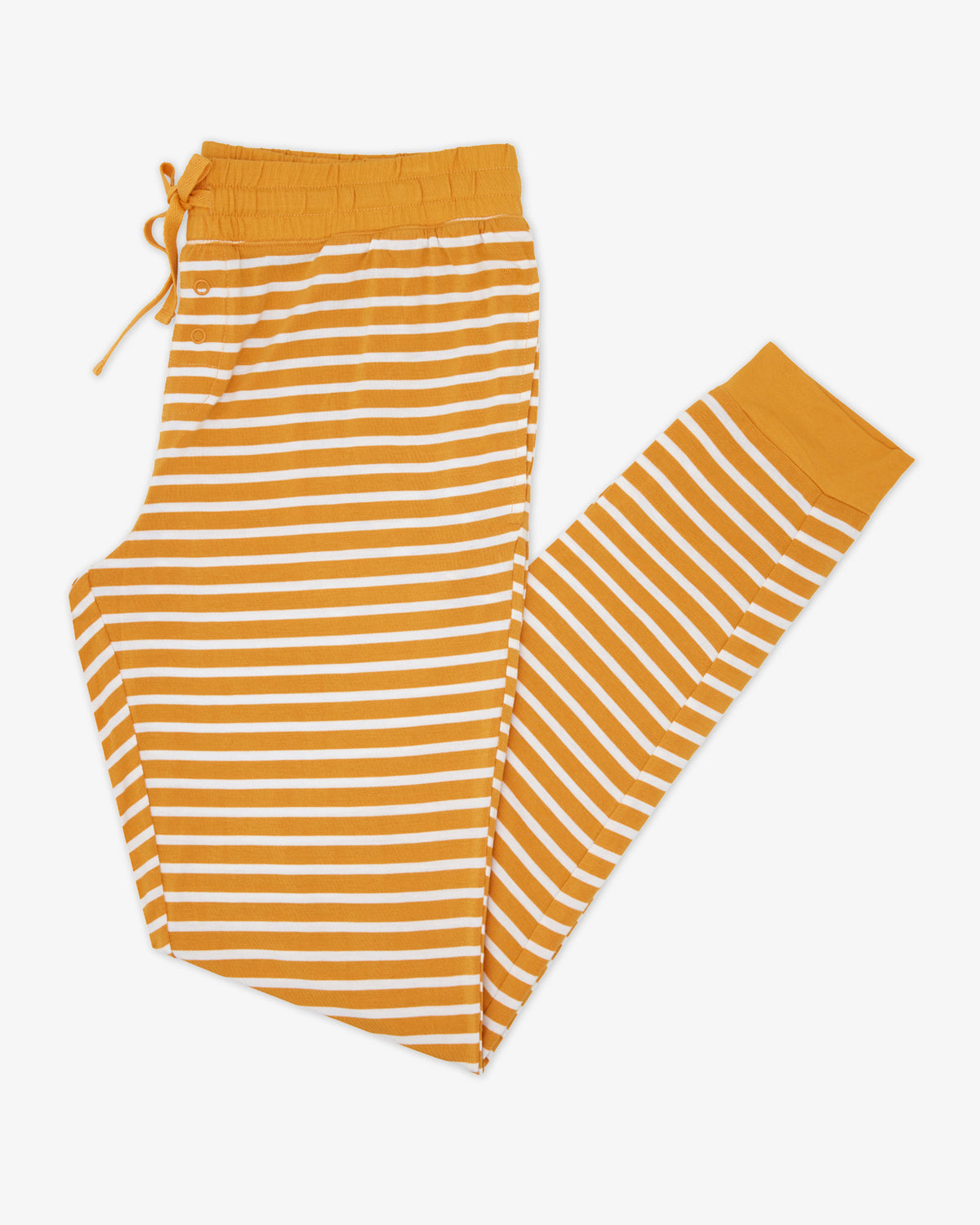 Flat lay of the Marigold Stripe Women's Pajama Pants
