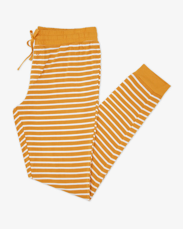 Flat lay of the Marigold Stripe Women's Pajama Pants