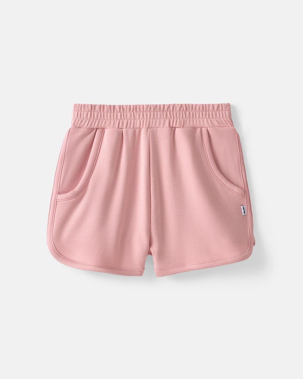 Flat lay of the Mauve Blush Dolphin Shorts