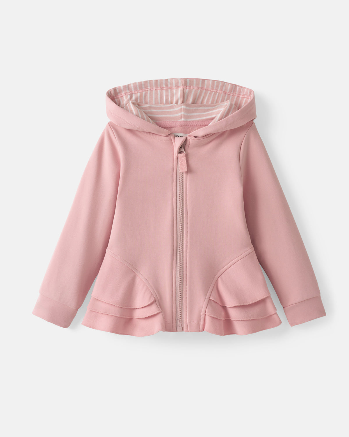 Flat lay of the Mauve Blush Peplum Hoodie