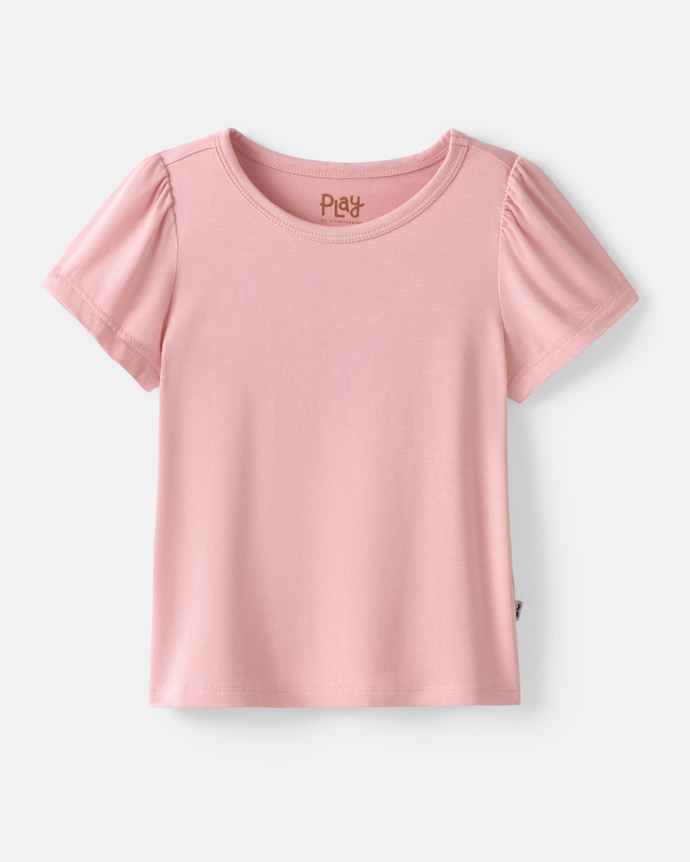 Flat lay of the Mauve Blush Puff Sleeve Tee