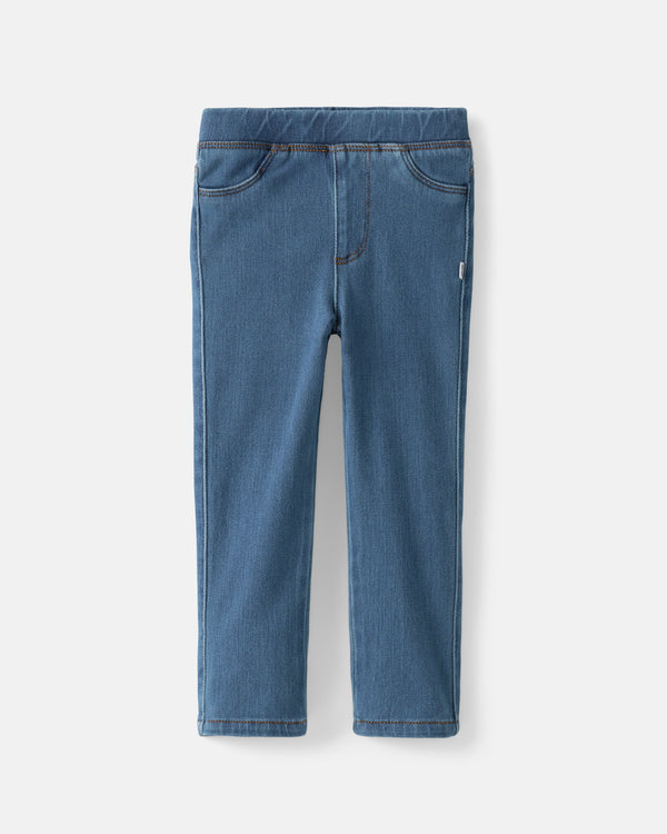 Flat lay of the Midwash Blue Denim Jegging