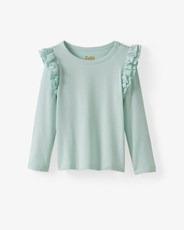 Flat lay of the Mint Mist Flutter Tee