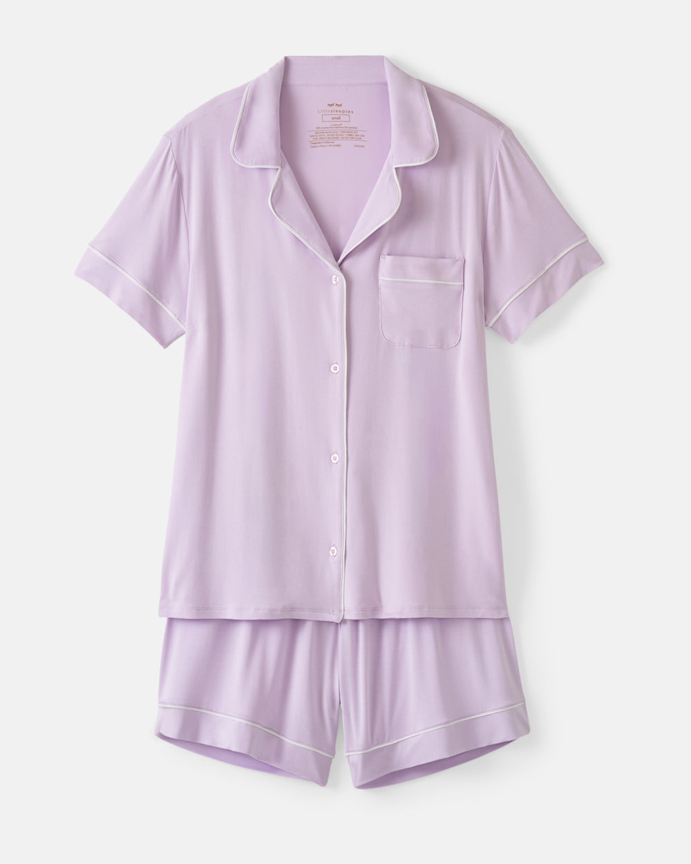 Flat lay of the Misty Lavender Women's Pajama Set