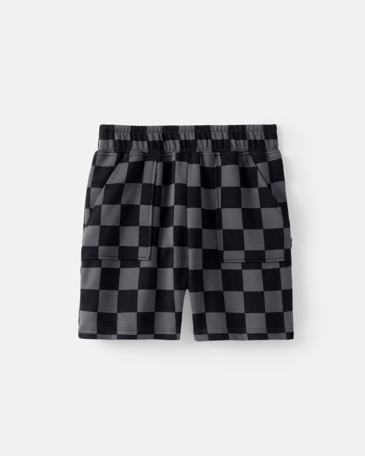 Flat lay of the Monochrome Checks Shorts